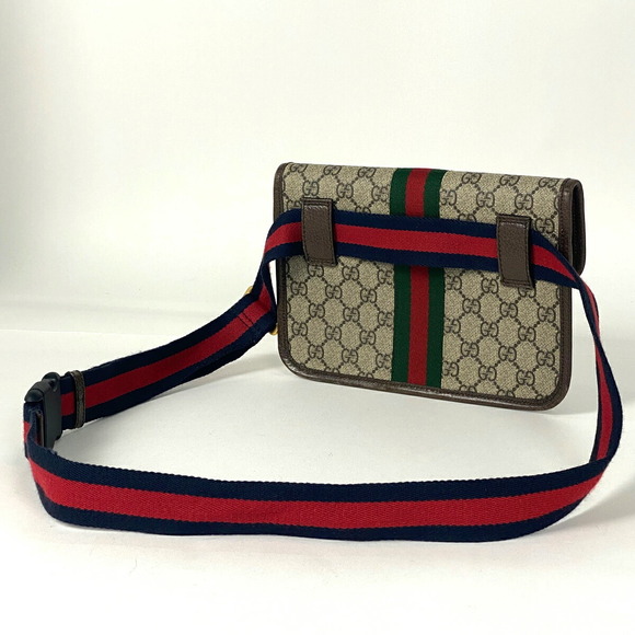 Gucci Ophidia Belt Bag Waist Sherry Web GG Supreme Beige Brown - Picture 2 of 9
